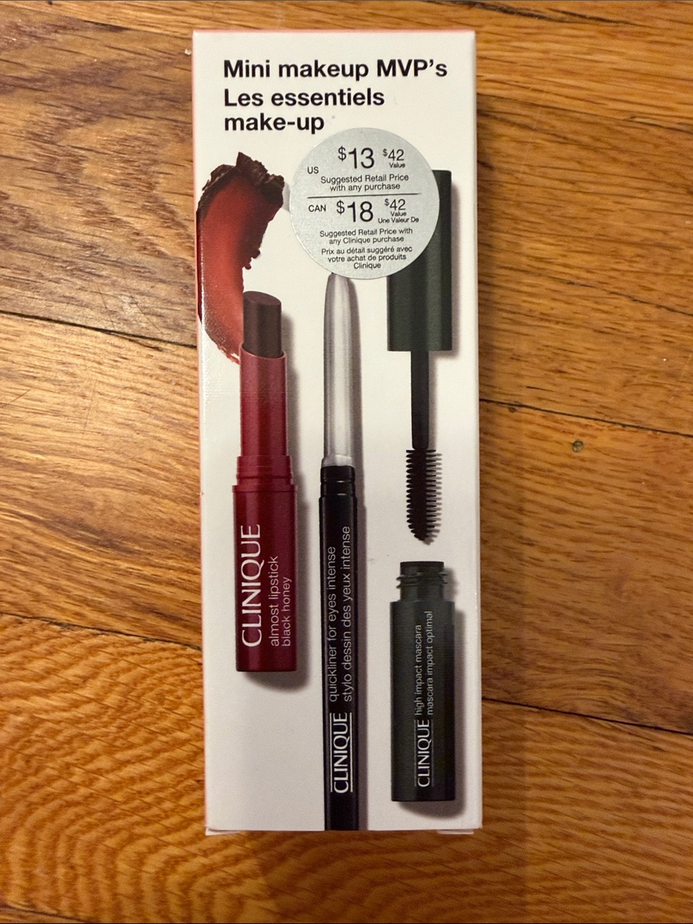 Clinique Mini Makeup MVPs — Deep Red Lipstick & Black Eye Products